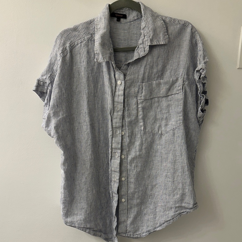 Quince Women’s European Linen Camp Shirt